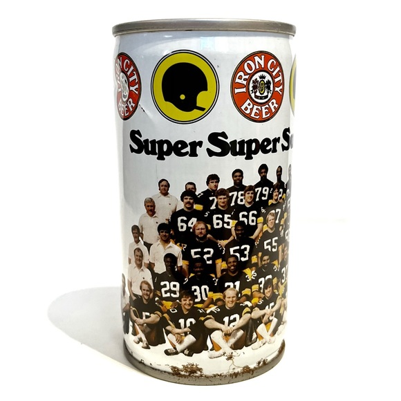 Vintage NFL Super Super Steelers 1979 Iron City Beer Can Pittsburgh Football 79 - Picture 4 of 16